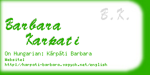 barbara karpati business card